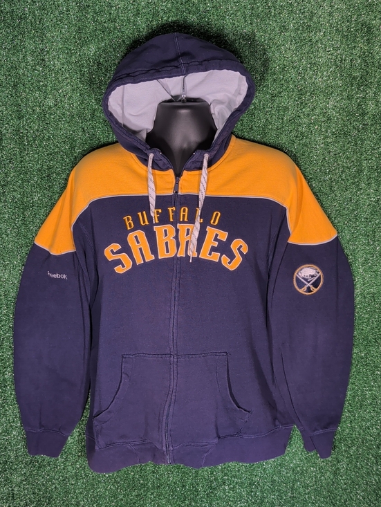 Reebok Other - Reebok Navy and Gold Buffalo Sabres Zip-Up Hoodie  Size XL